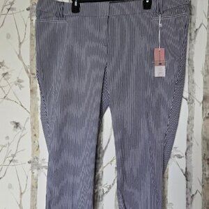 Lane Bryant Allie Smart Stretch Skinny Crop Seersucker 18 Petite